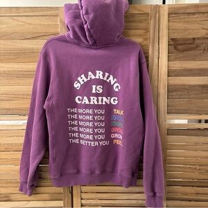 Madhappy Sharing is Caring Graphic Fleece Hoodie Sweatshirt M